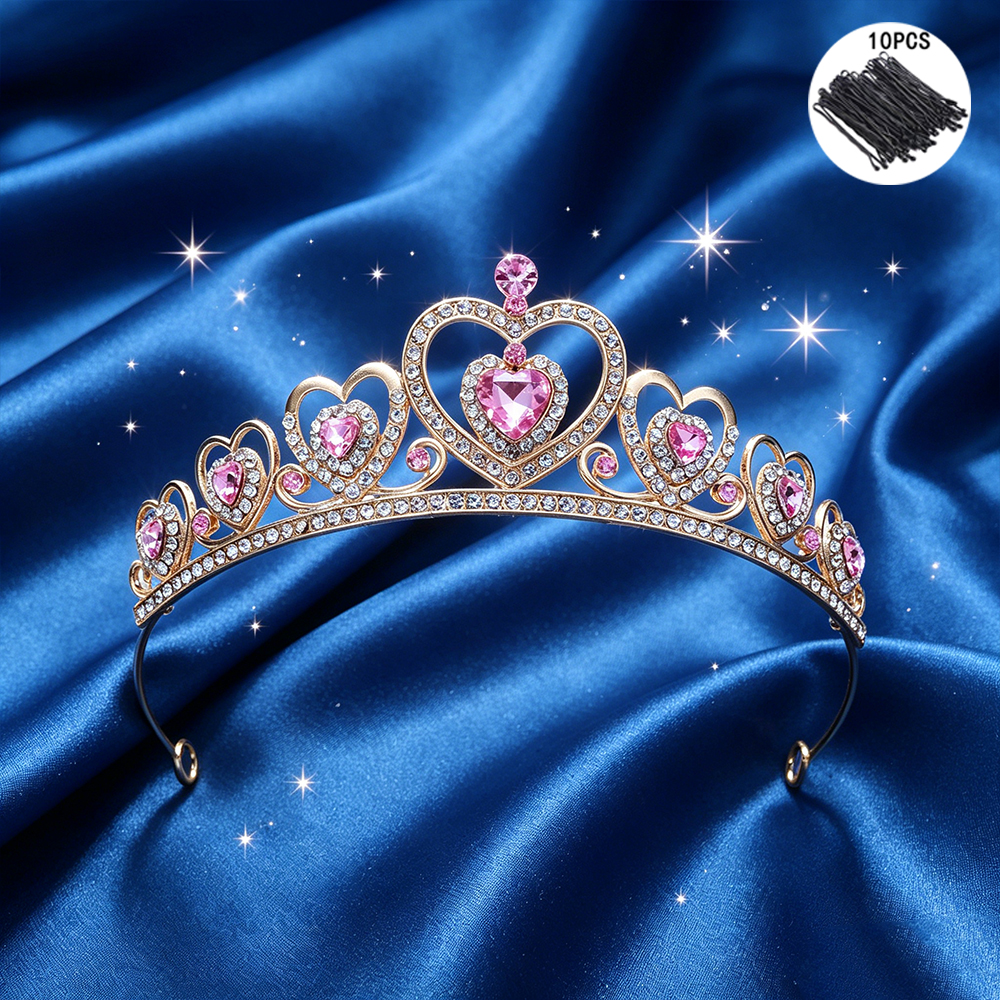 Women'S Hair Accessories Wedding - Sweetheart Girl Love Diamond Lady Crown