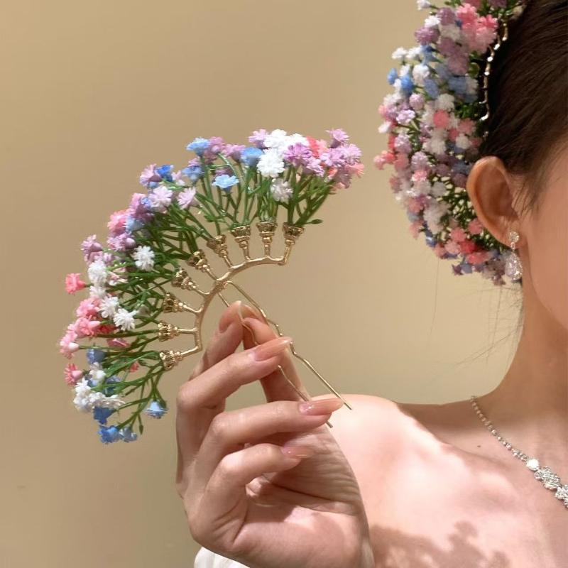 Women'S Hair Accessories Wedding - Artificial Flower Bridal Wedding Hairpin U