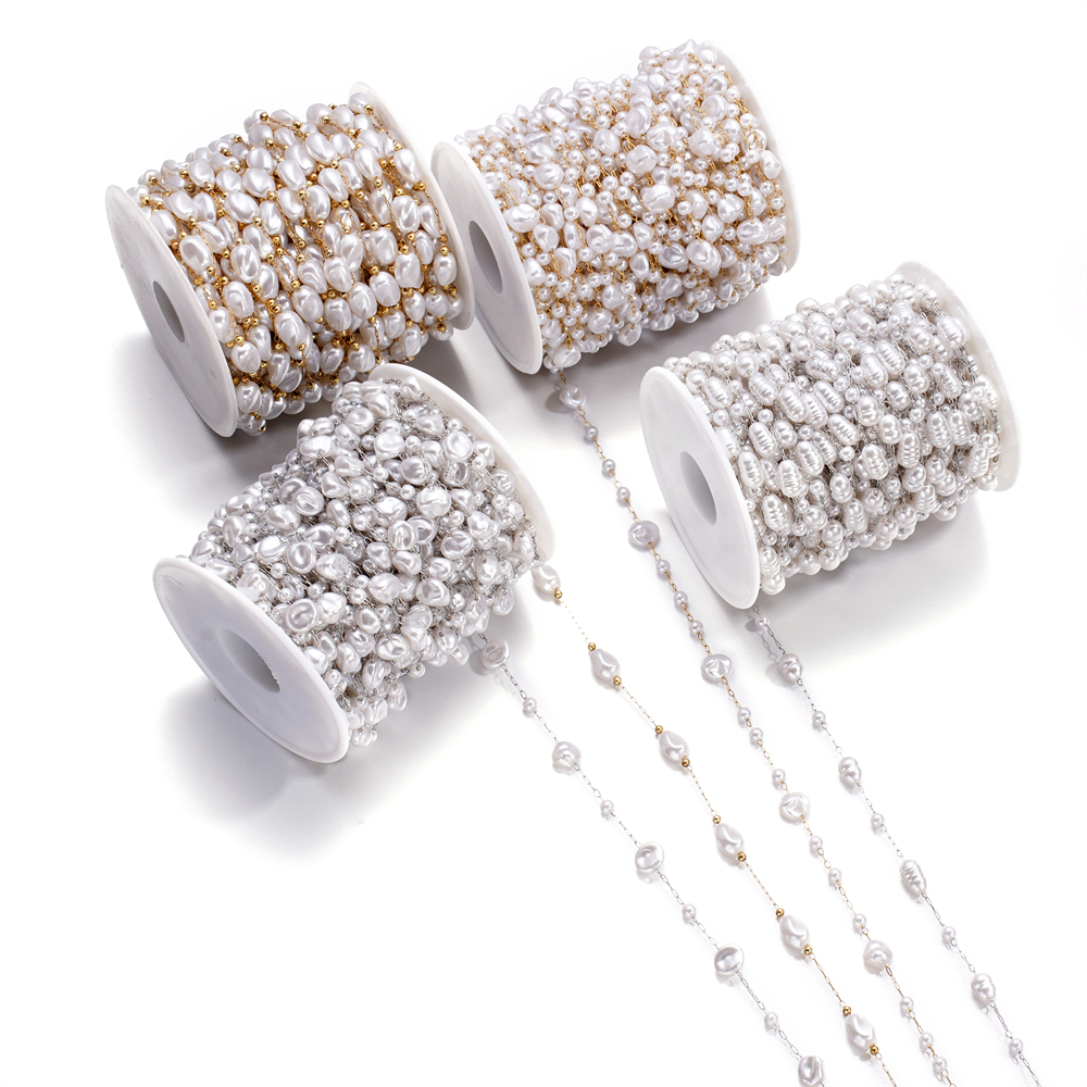 Beaded Anklet Chain - 1Meter Gold Color Stainless Steel Imitation