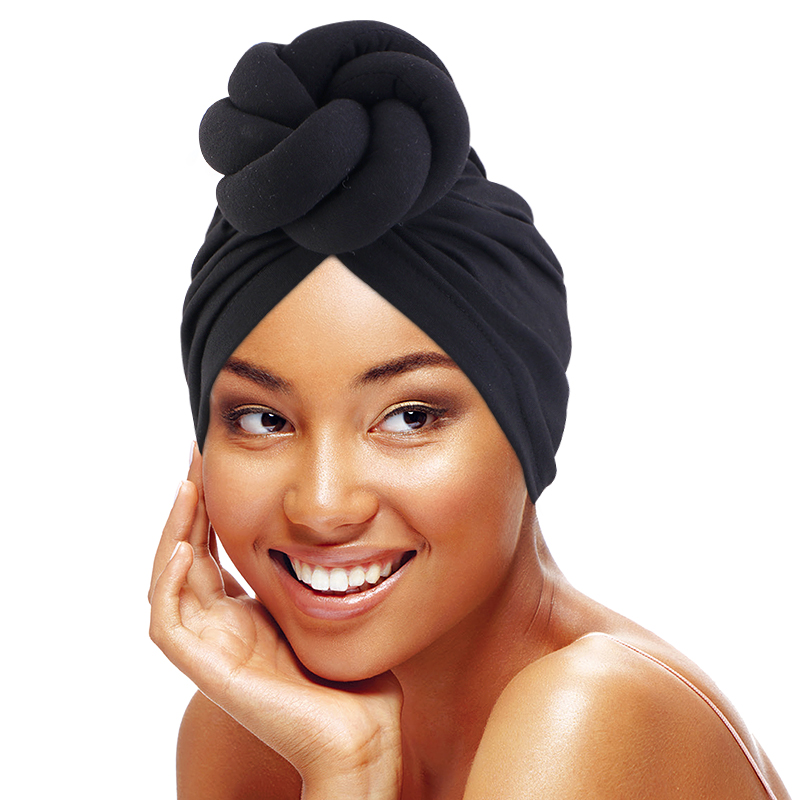Women Accessories India - Large flower Cable knotted turban head