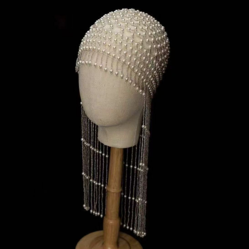 Vintage Handmade Beaded Pearl  - Women'S Hair Accessories Wedding のレビューと価格