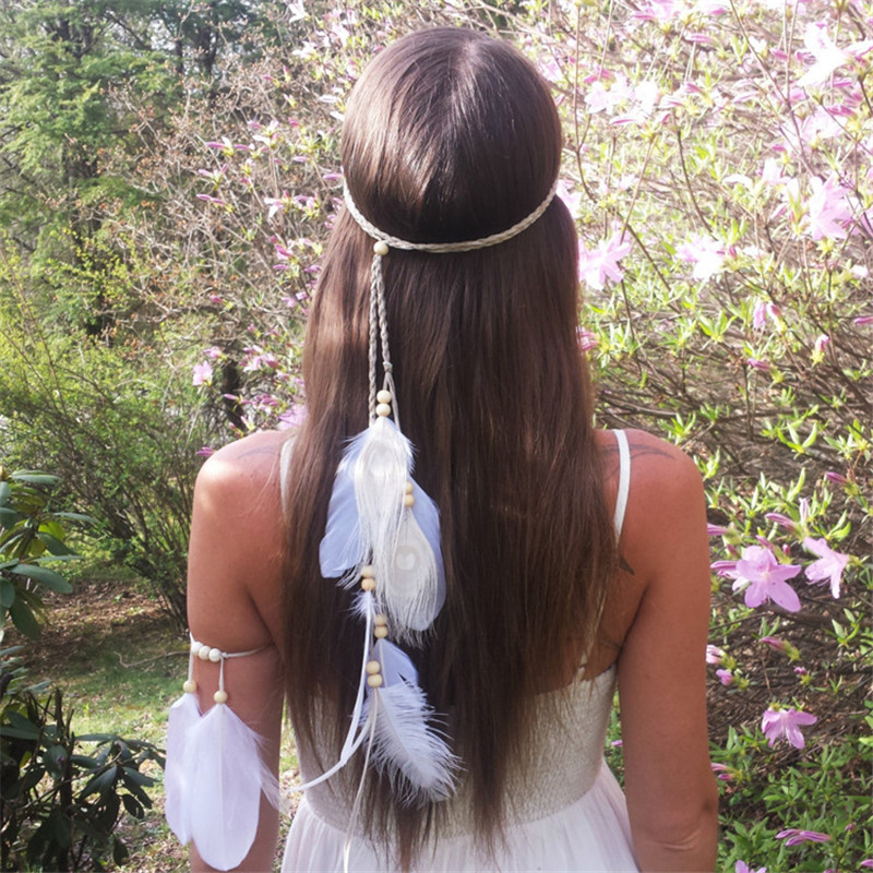 Bohemian Style Indian White Fe - Women Accessories India のレビューと価格
