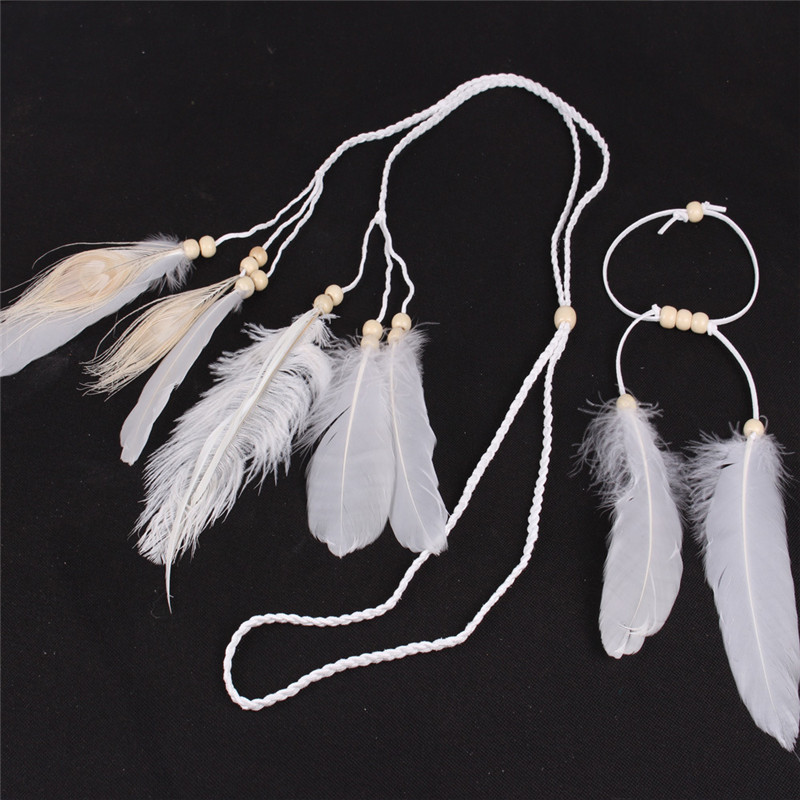 The Indian White Feather Headb - Women Accessories India のレビューと価格