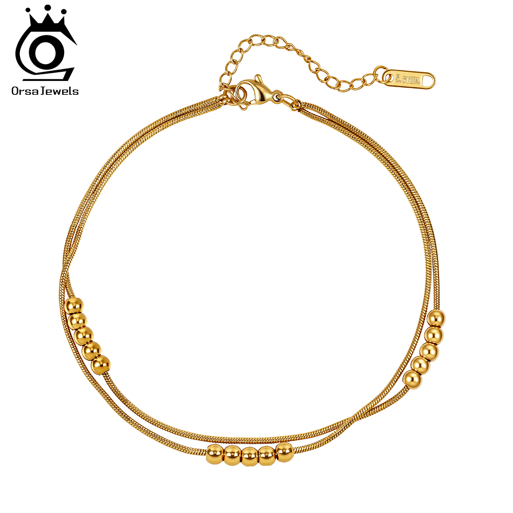 ORSA JEWELS Vintage Layered An - Beaded Anklet Chain のレビューと価格