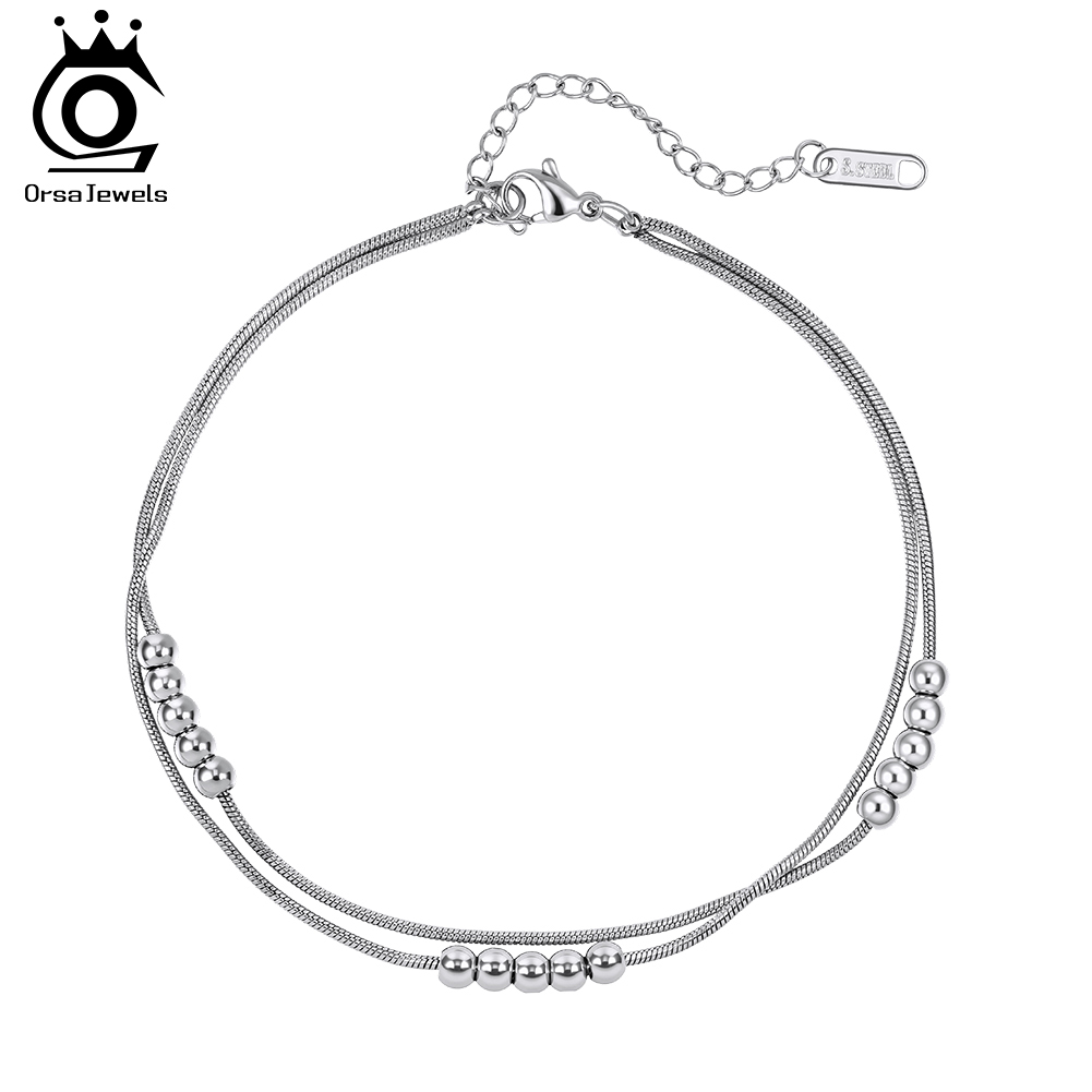 ORSA JEWELS Vintage Layered An - Beaded Anklet Chain のレビューと価格