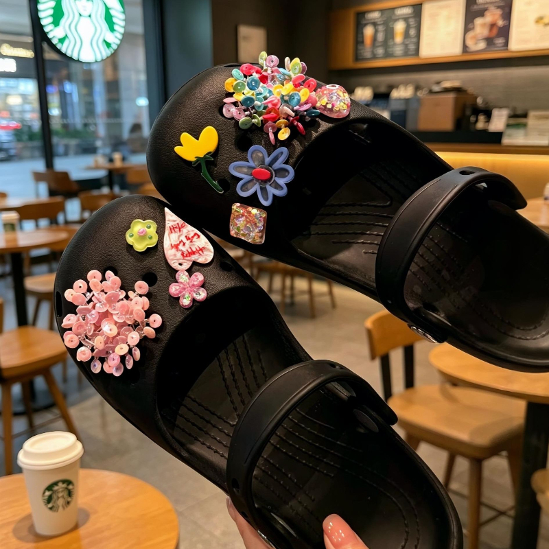 Fashion DIY bead flower croc c - Women'S Accessories Crocs のレビューと価格