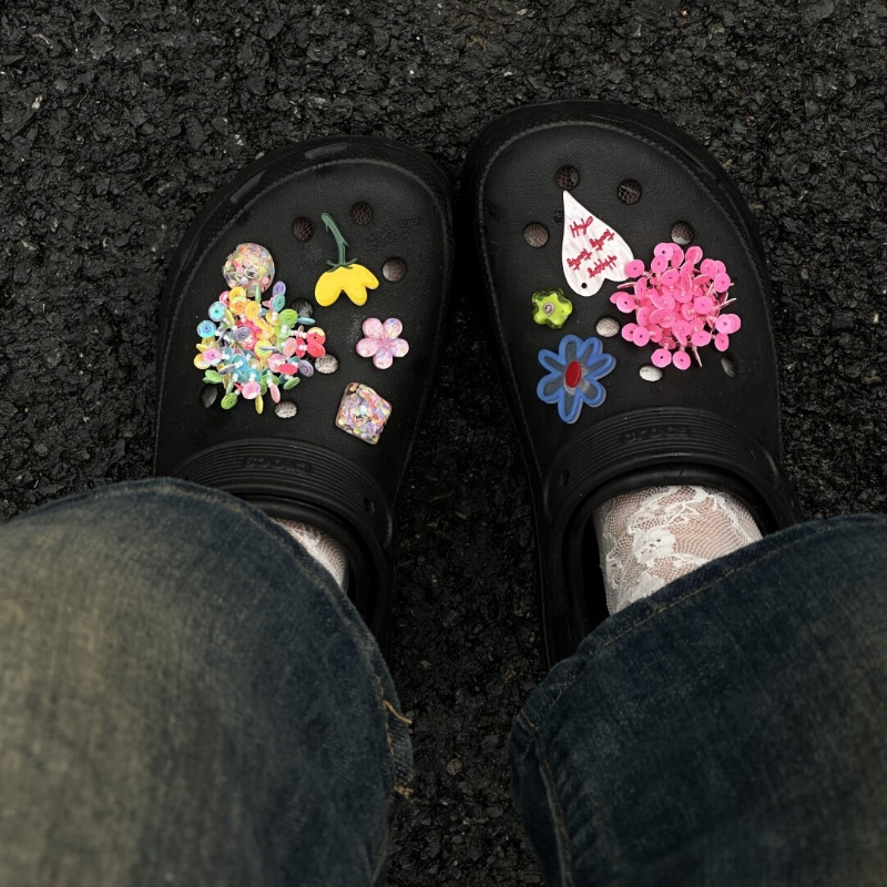 Fashion DIY bead flower croc c - Women'S Accessories Crocs のレビューと価格