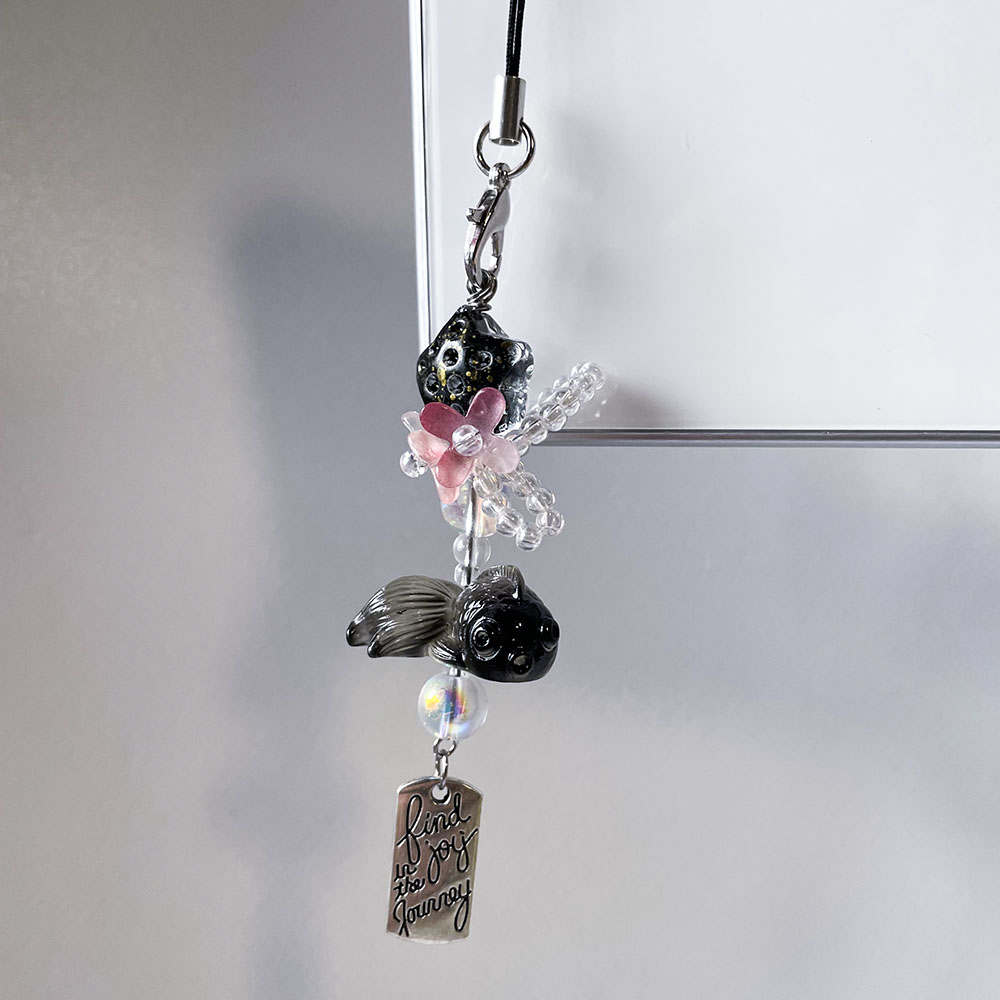 Black Goldfish Phone Charm Cha - Women'S Accessories Wallet のレビューと価格