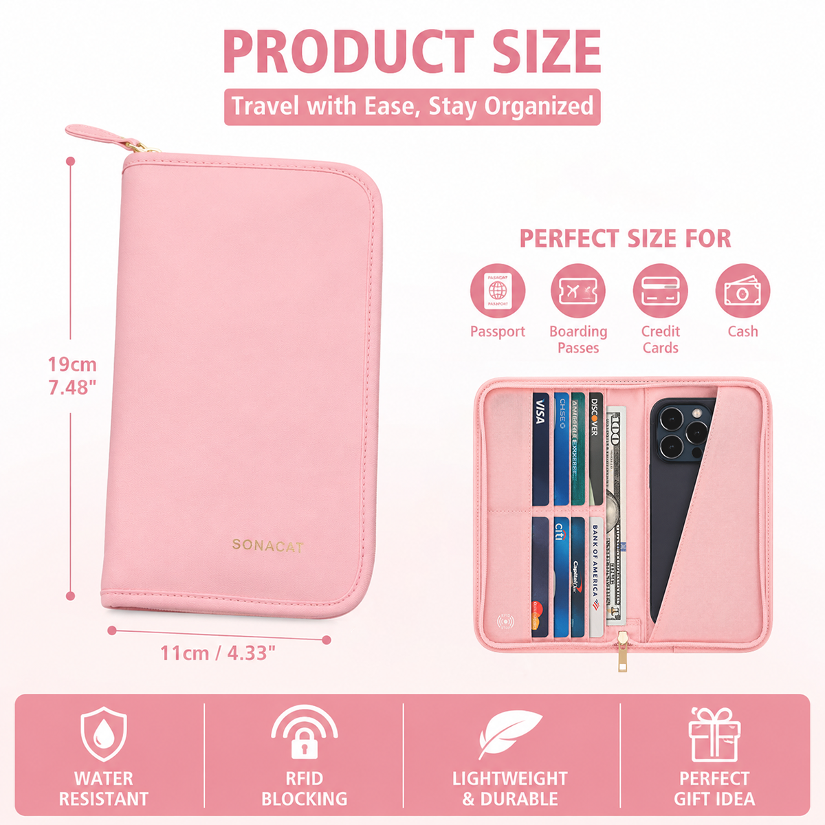 RFID Blocking Passport Holder  - Women'S Accessories Wallet のレビューと価格