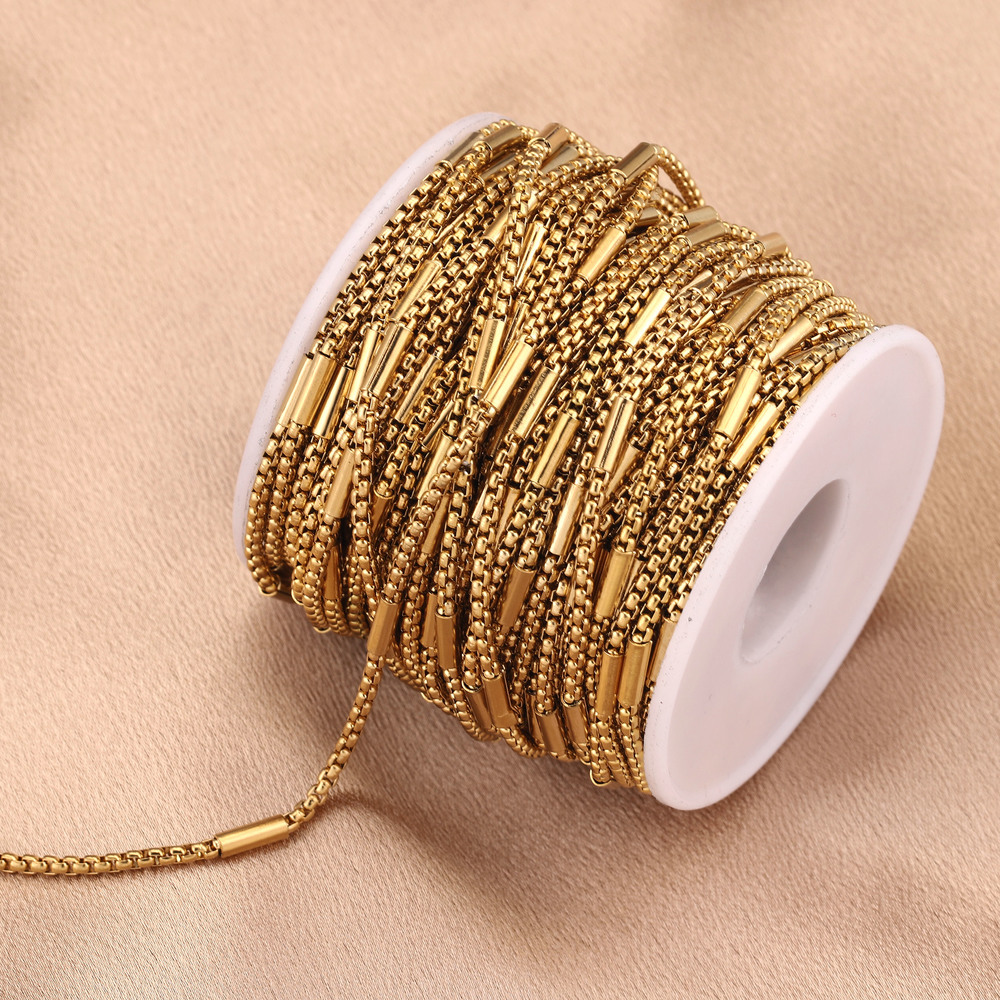 2M Stainless Steel 2mm Gold Pi - Beaded Anklet Chain のレビューと価格