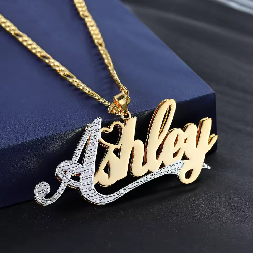 18K Gold Plated Name Custom Do - Layered Necklace Set のレビューと価格