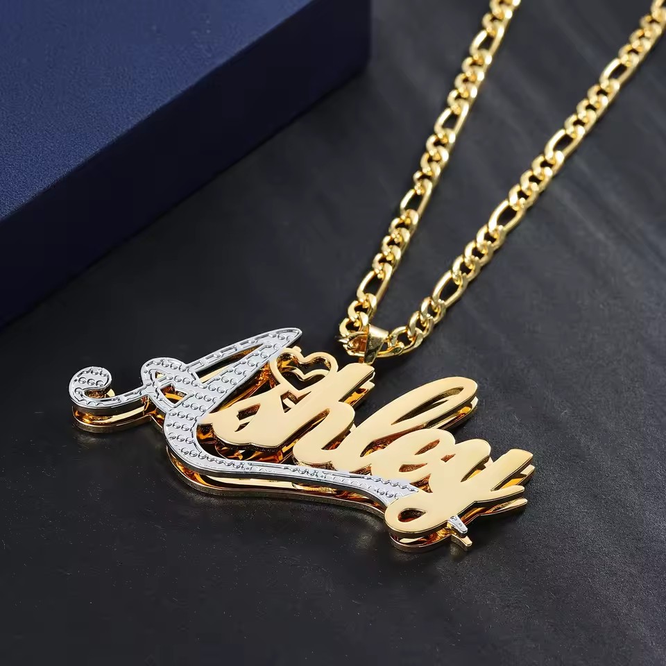 18K Gold Plated Name Custom Do - Layered Necklace Set のレビューと価格