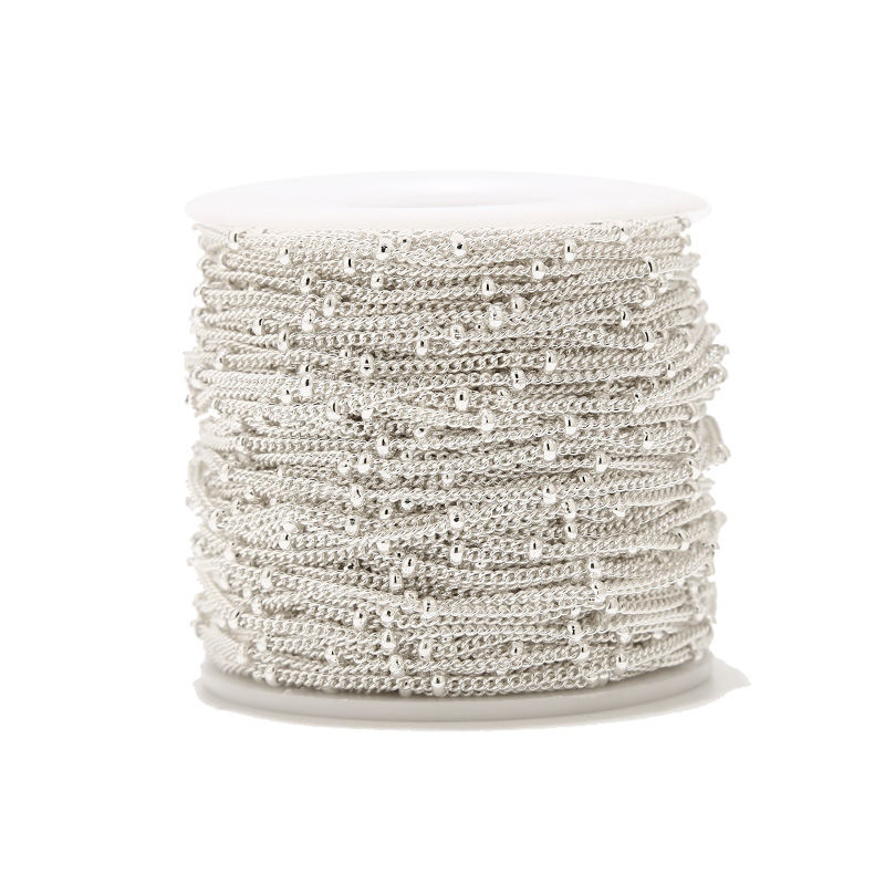 2 Meters Stainless Steel Silve - Beaded Anklet Chain のレビューと価格