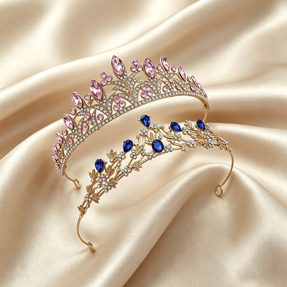 2 Pack Leaf Rhinestone Gold Pl - Women'S Hair Accessories Wedding のレビューと価格