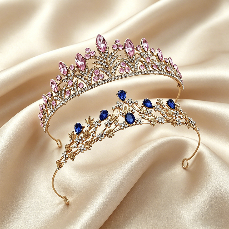 2 Pack Leaf Rhinestone Gold Pl - Women'S Hair Accessories Wedding のレビューと価格