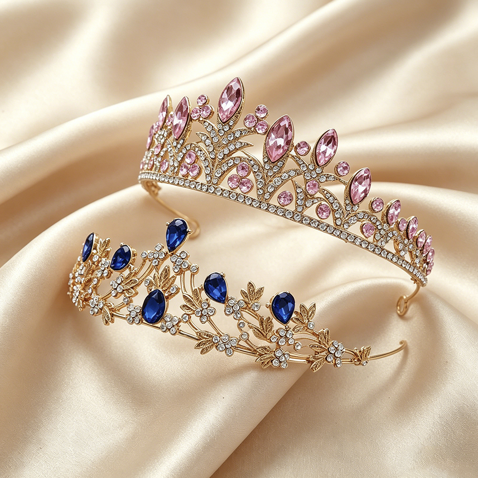 2 Pack Leaf Rhinestone Gold Pl - Women'S Hair Accessories Wedding のレビューと価格