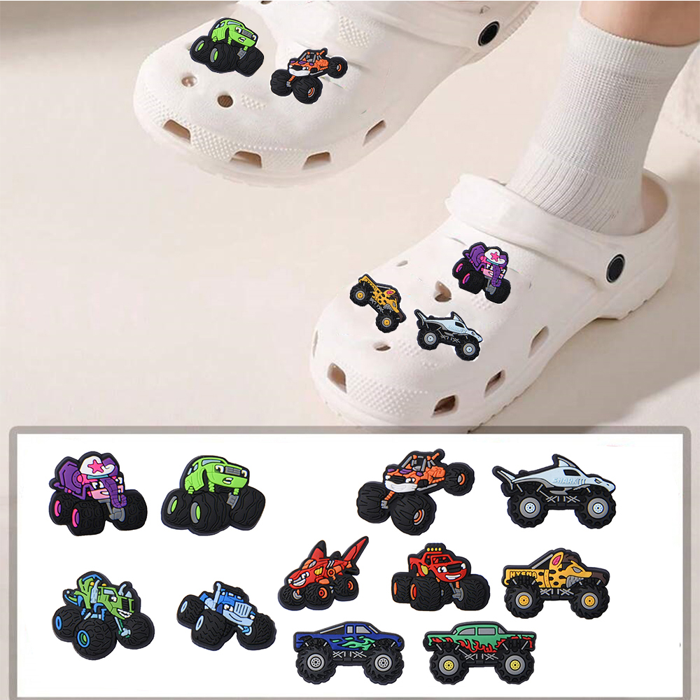 11Pcs Cars Cartoon Shoe Charms - Women'S Accessories Crocs のレビューと価格