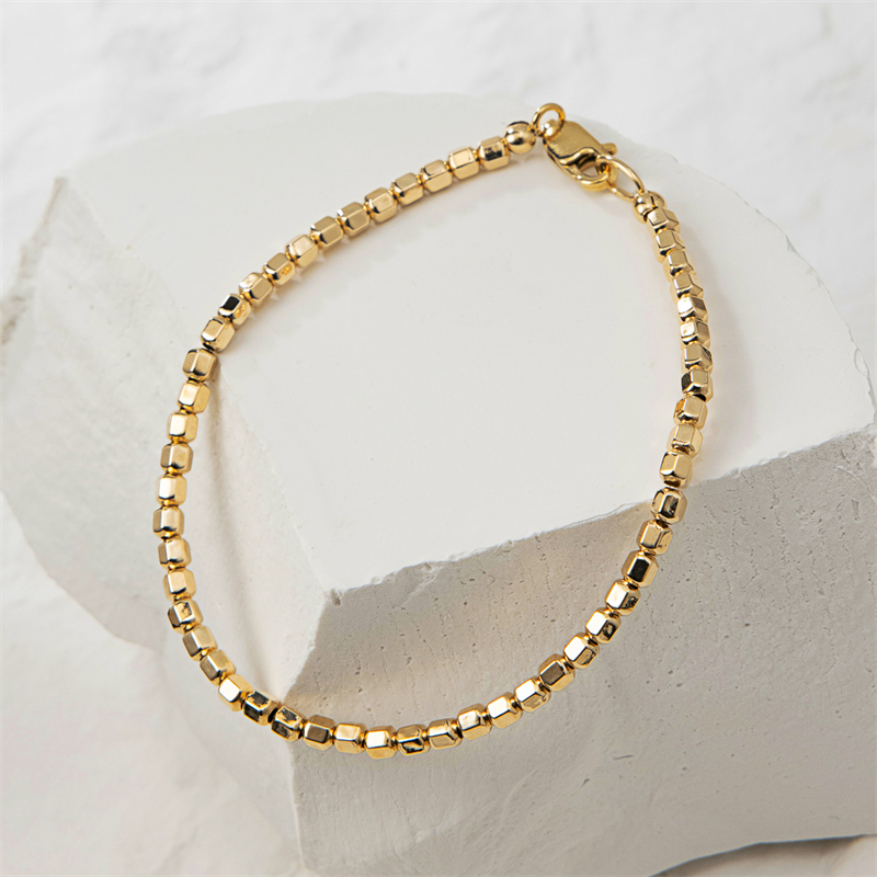 14K Gold Filled Bead Bracelet  - Beaded Anklet Chain のレビューと価格