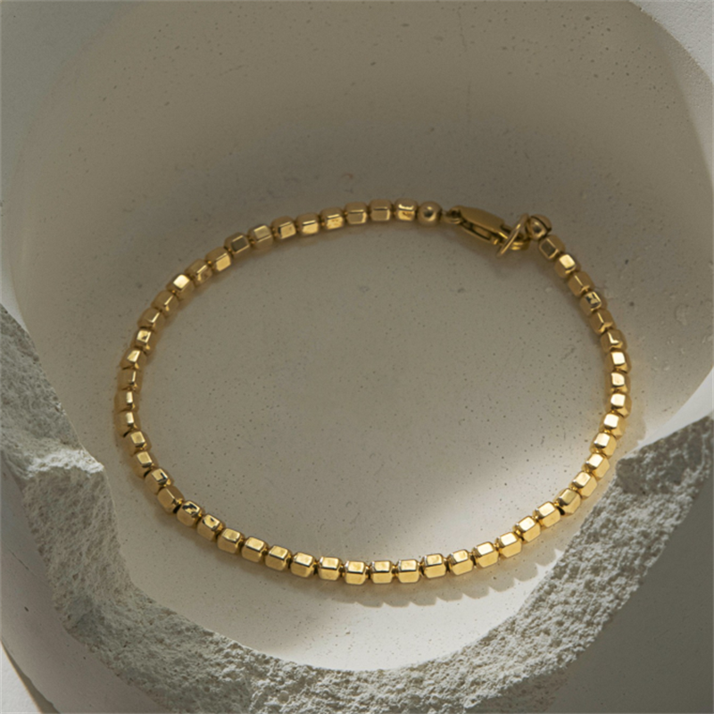 14K Gold Filled Bead Bracelet  - Beaded Anklet Chain のレビューと価格