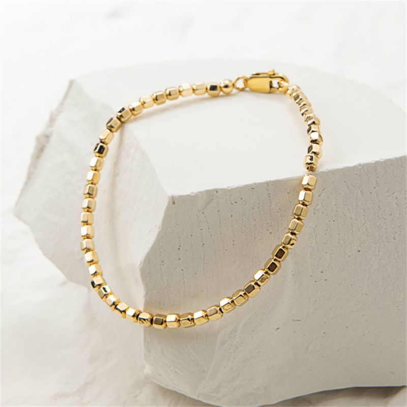14K Gold Filled Bead Bracelet  - Beaded Anklet Chain のレビューと価格