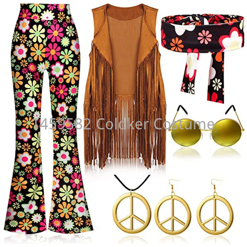 Hippie Costume Women Peace Lov - Women Accessories India のレビューと価格