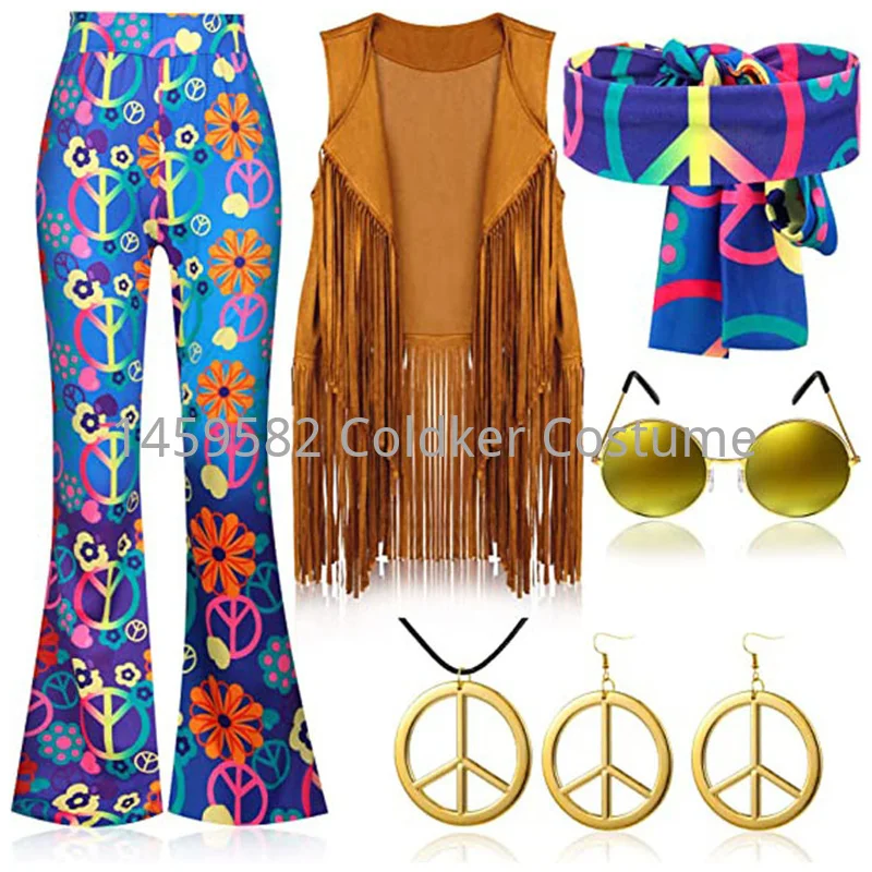 Hippie Costume Women Peace Lov - Women Accessories India のレビューと価格