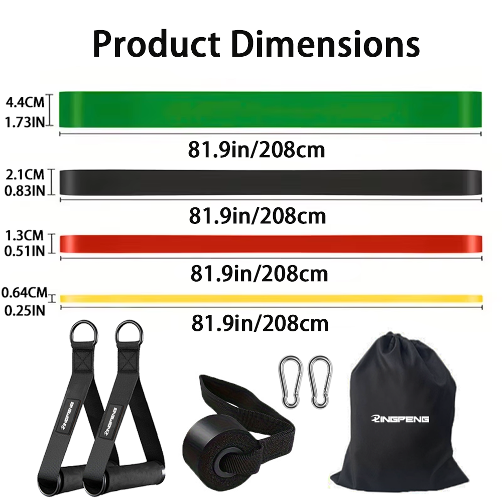 10Pcs 4-Level Resistance Bands - Women'S Exercise Accessories のレビューと価格