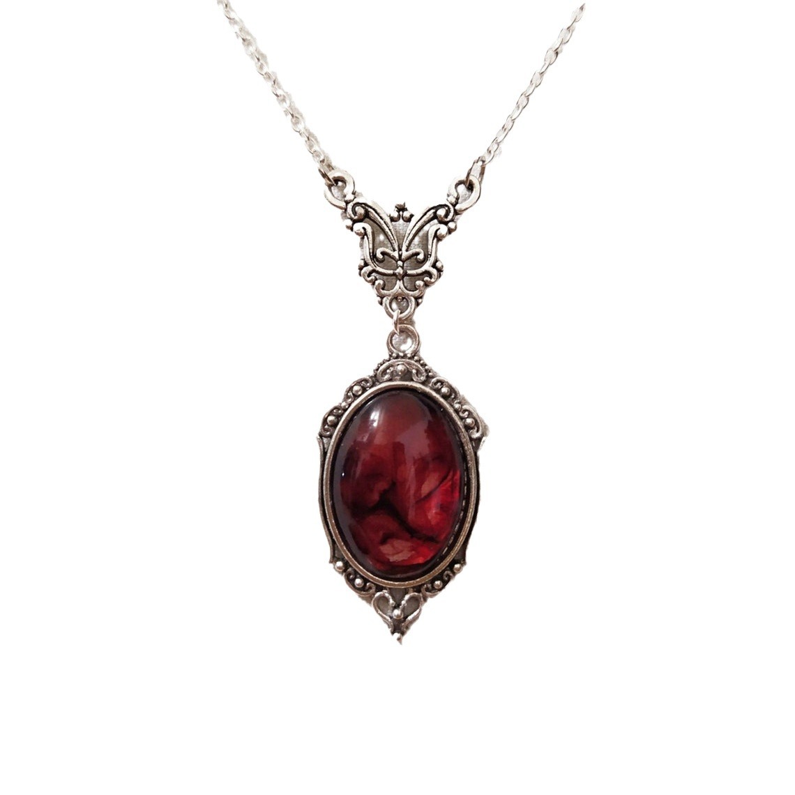 Vintage Gothic Blood Red Quart - Women'S Vampire Accessories のレビューと価格