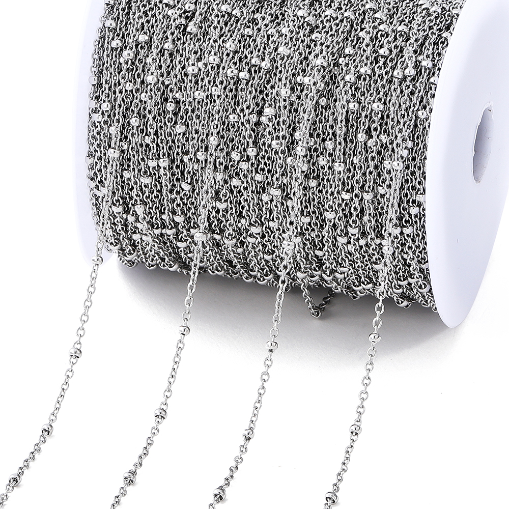 No Fade 2Meters Stainless Stee - Beaded Anklet Chain のレビューと価格