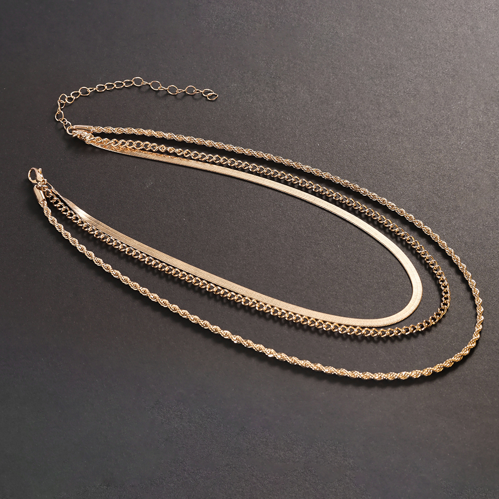 14k Gold Plated Chain Layered  - Layered Necklace Set のレビューと価格