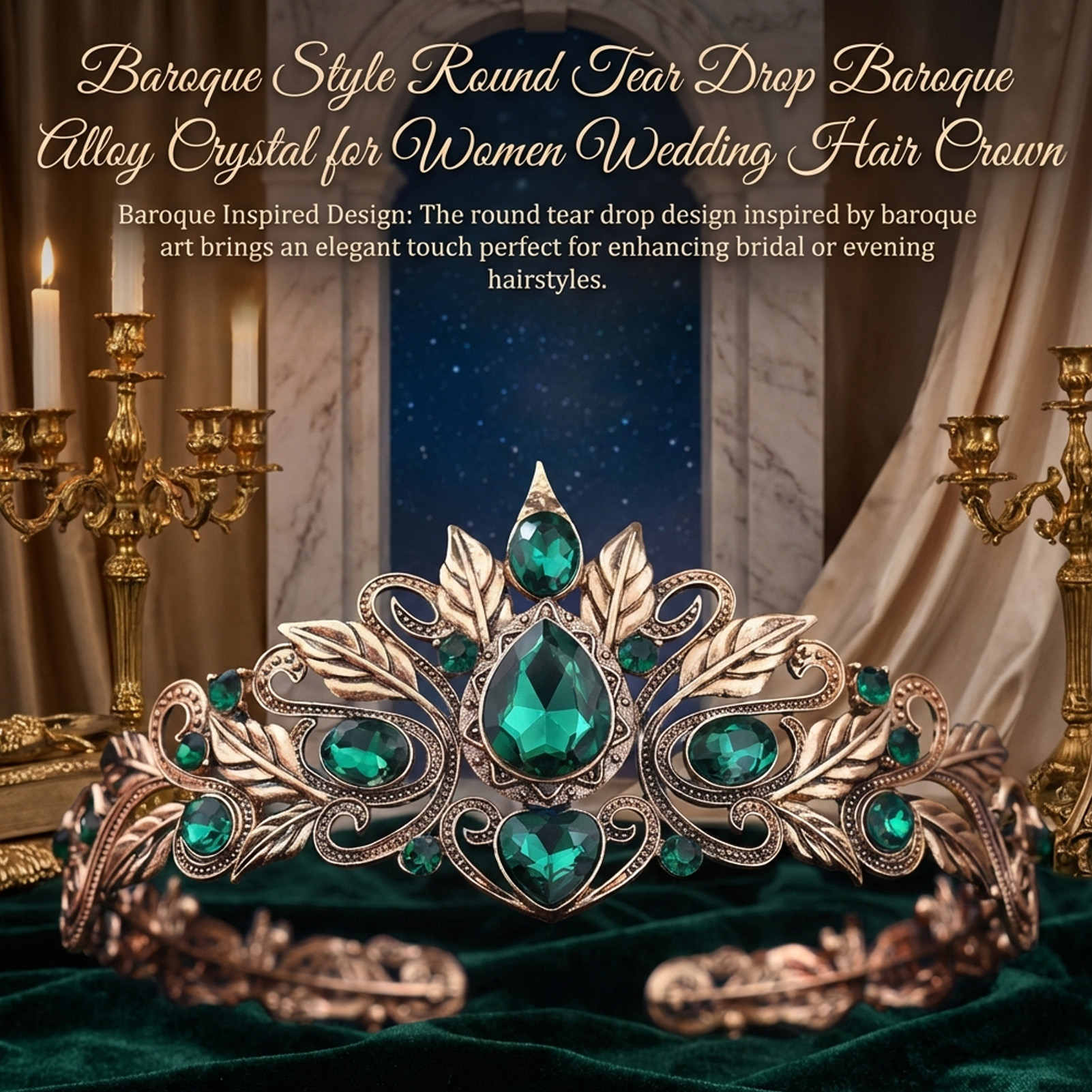 Baroque Style Round Tear Drop  - Women'S Hair Accessories Wedding のレビューと価格
