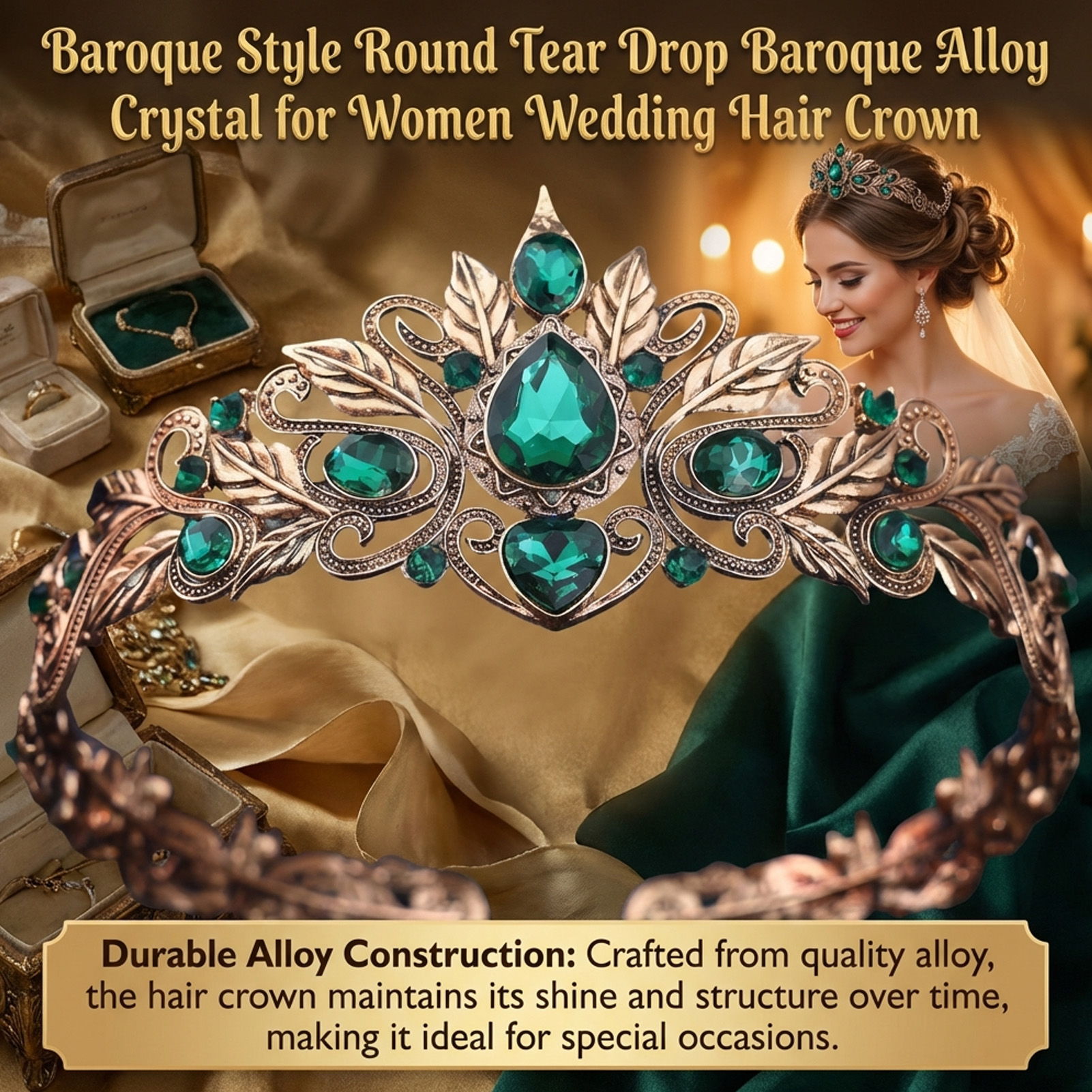 Baroque Style Round Tear Drop  - Women'S Hair Accessories Wedding のレビューと価格