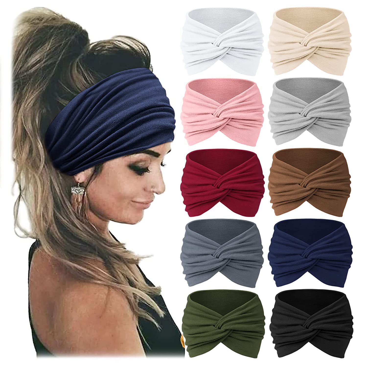 Women's Wide Elastic Headband, - Women'S Exercise Accessories のレビューと価格