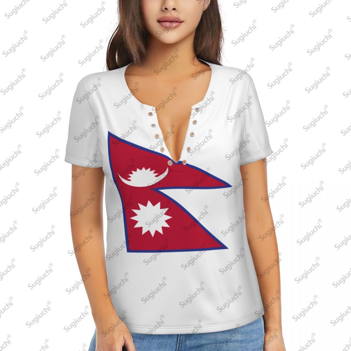 2025 Nepal Flag Sexy Deep V Ne - Women Accessories Nepal のレビューと価格