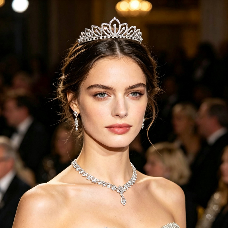 Silver Color Sparkling Rhinest - Women'S Hair Accessories Wedding のレビューと価格