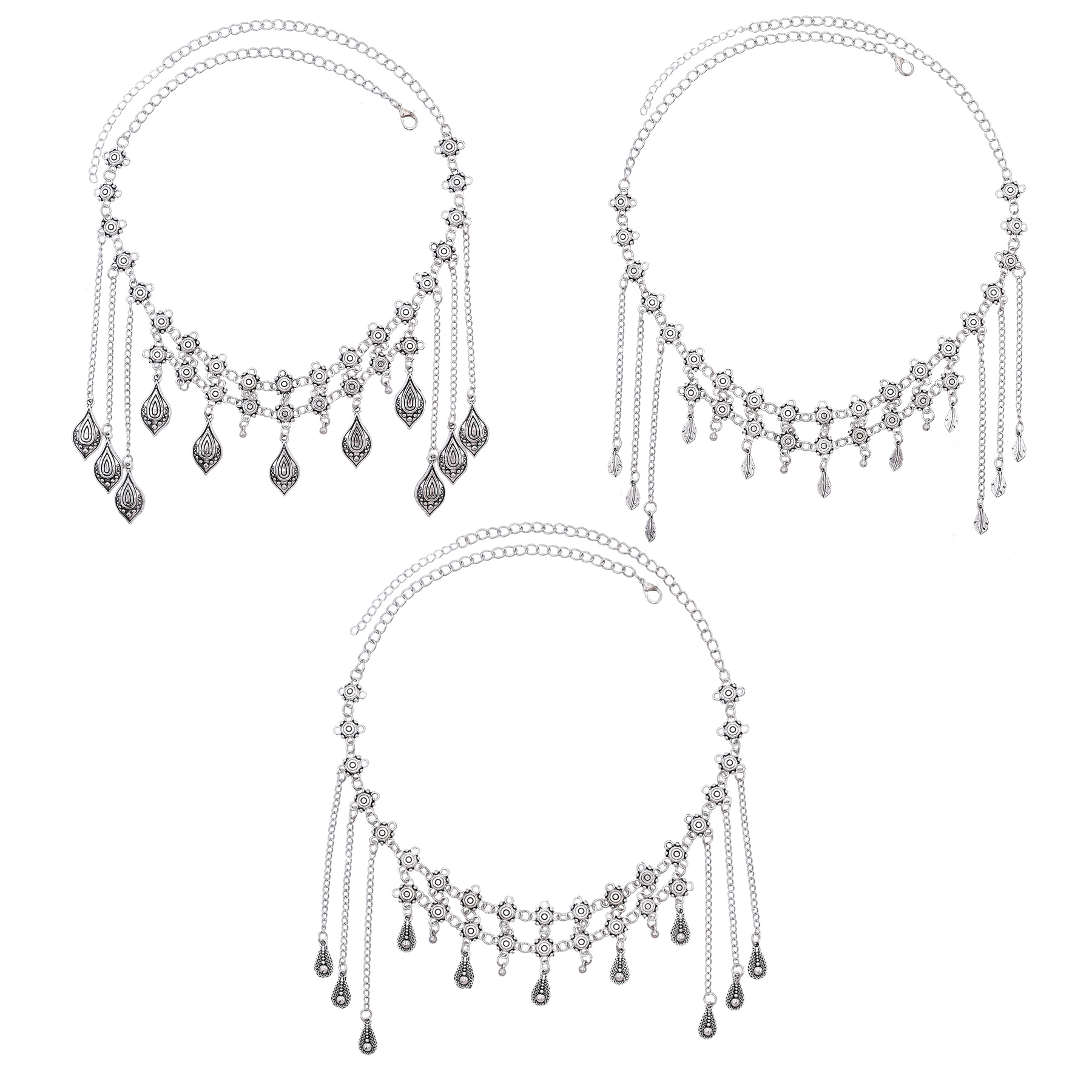 Vintage Silvery Alloy Long Cha - Women Accessories Nepal のレビューと価格