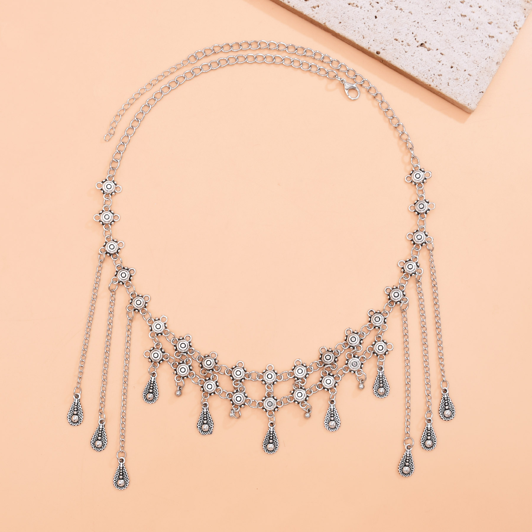 Vintage Silvery Alloy Long Cha - Women Accessories Nepal のレビューと価格