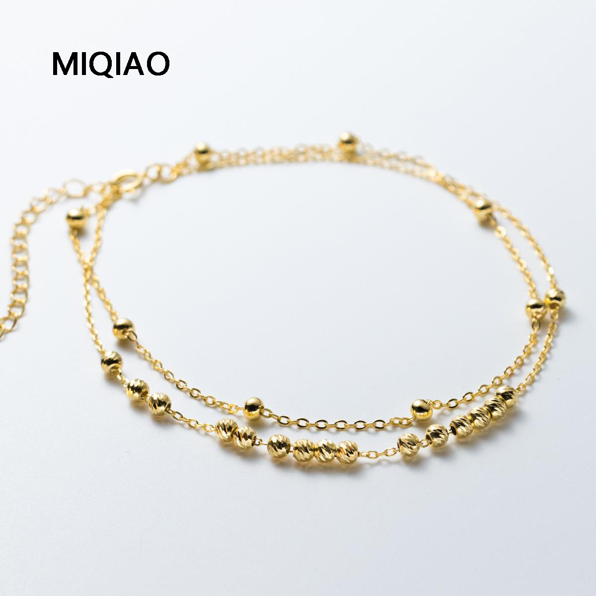 MIQIAO 925 Sterling Silver Ank - Beaded Anklet Chain のレビューと価格
