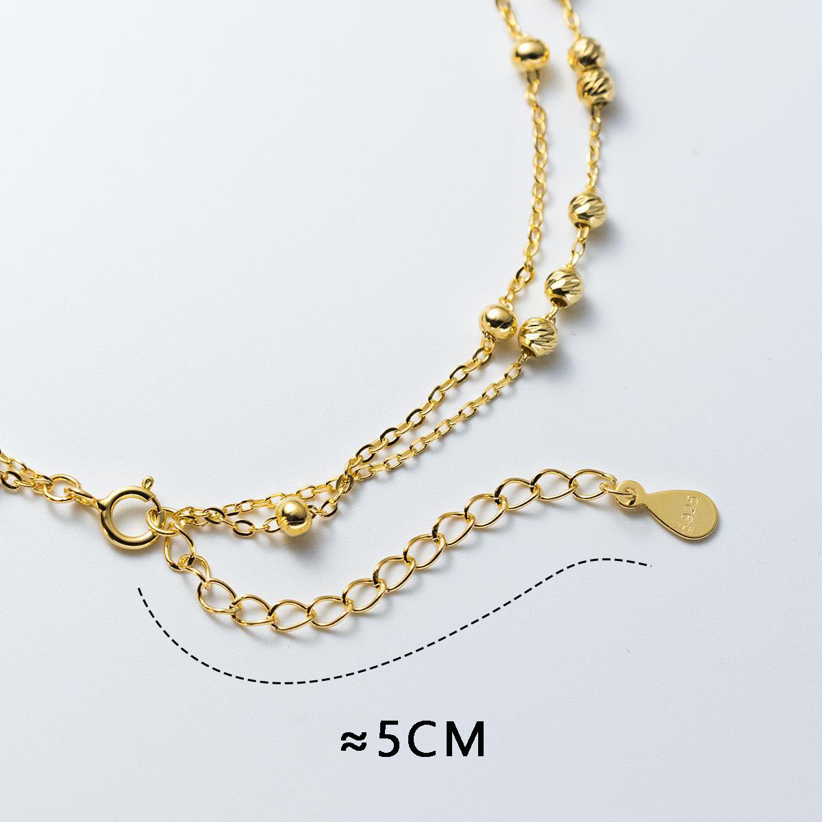 MIQIAO 925 Sterling Silver Ank - Beaded Anklet Chain のレビューと価格
