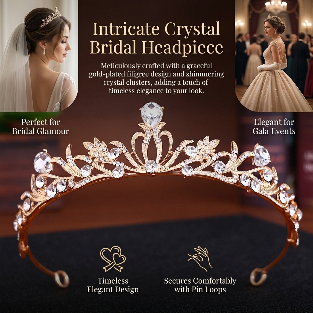 Crystal Wedding Tiaras And Cro - Women'S Hair Accessories Wedding のレビューと価格