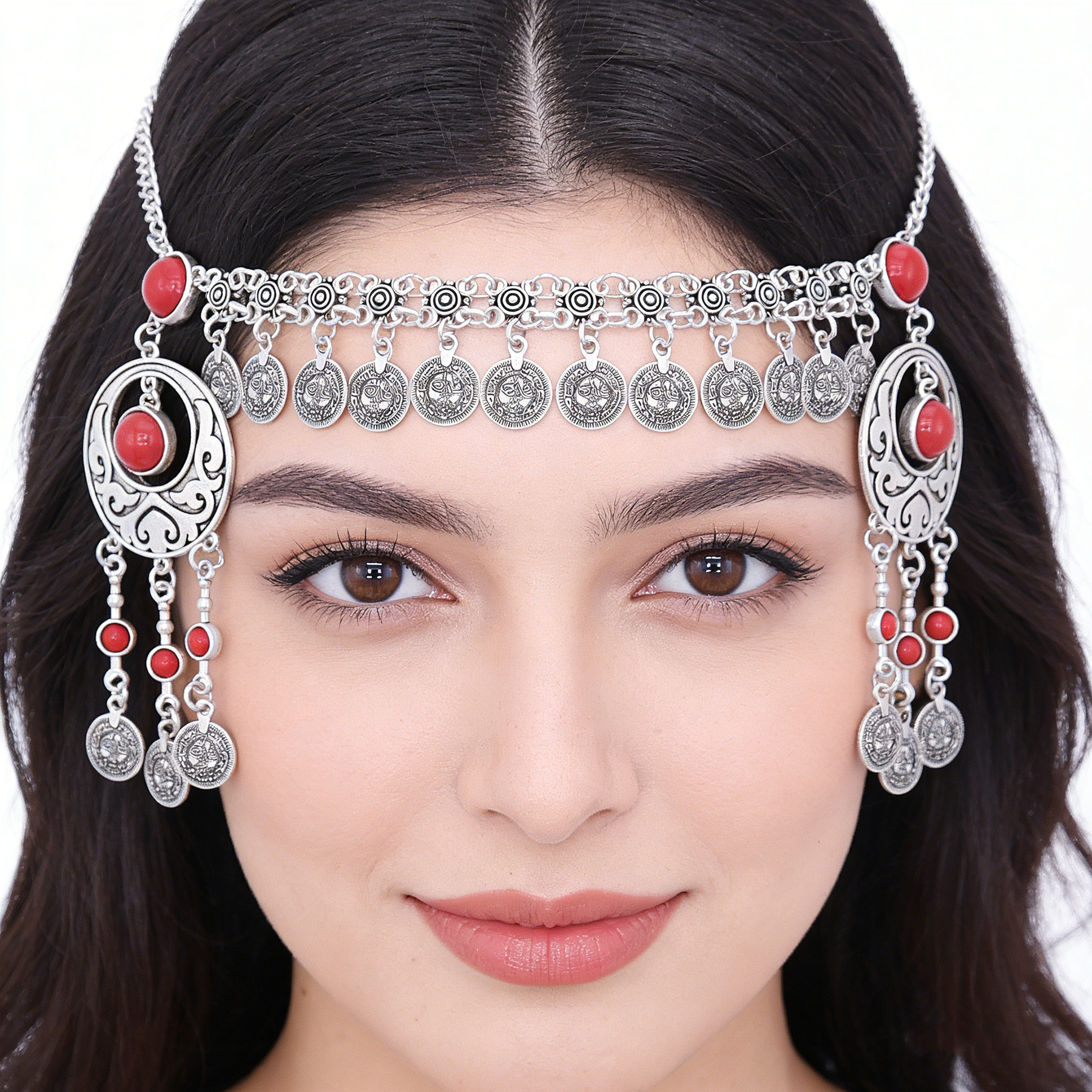 Vintage Silver Color Turquoise - Women Accessories Nepal のレビューと価格