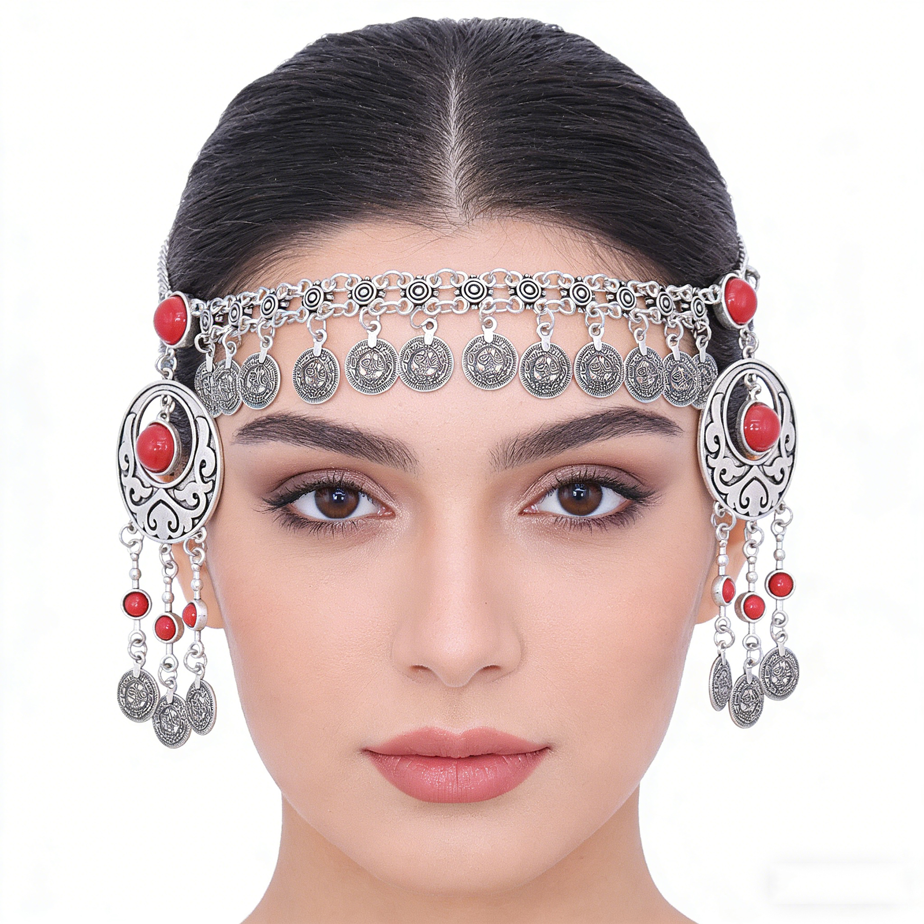 Vintage Silver Color Turquoise - Women Accessories Nepal のレビューと価格