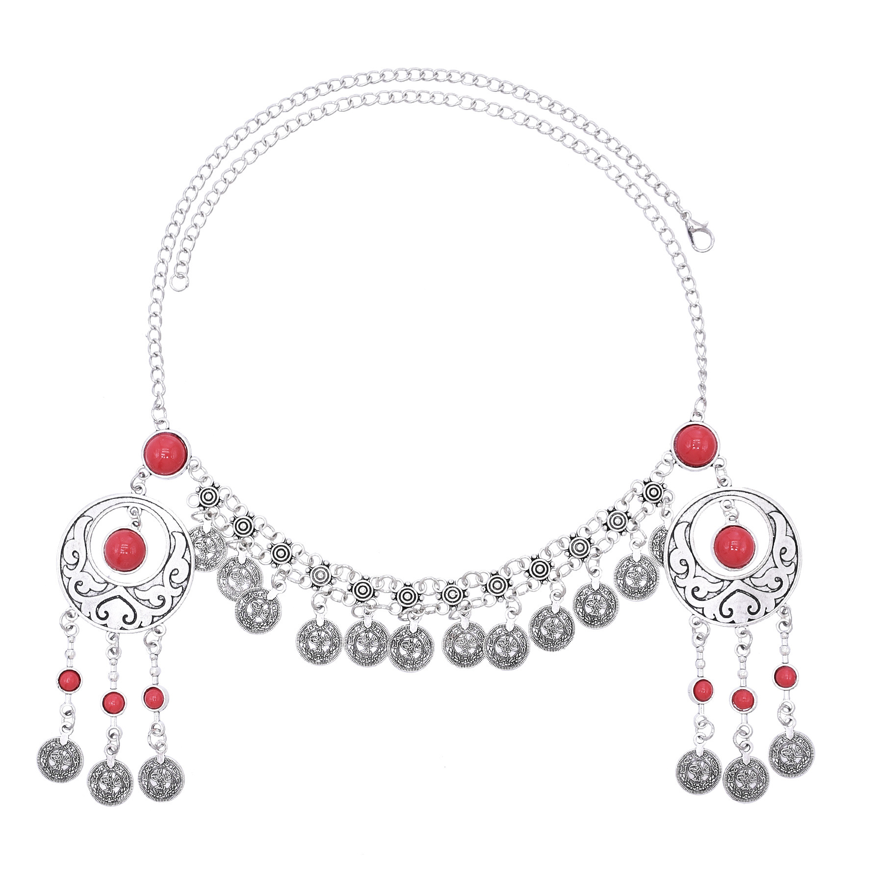 Vintage Silver Color Turquoise - Women Accessories Nepal のレビューと価格