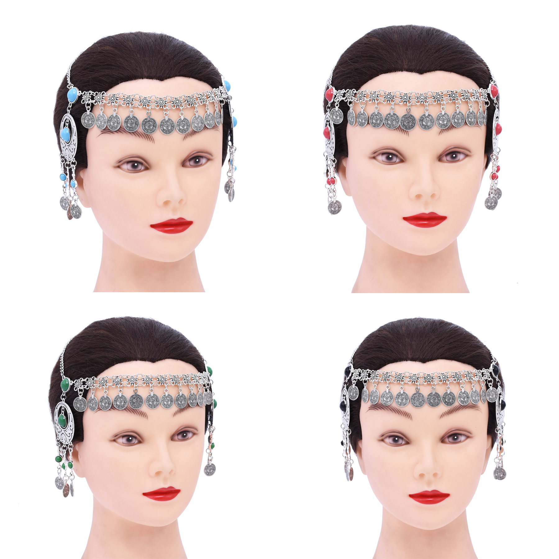 Vintage Silver Color Turquoise - Women Accessories Nepal のレビューと価格