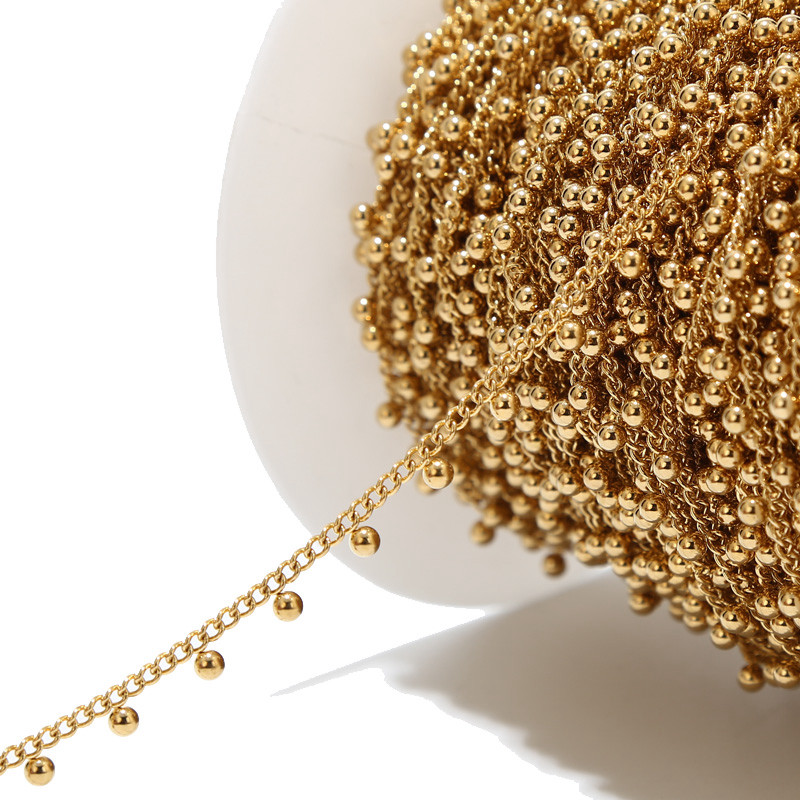 1 Meter Stainless Steel Drop B - Beaded Anklet Chain のレビューと価格