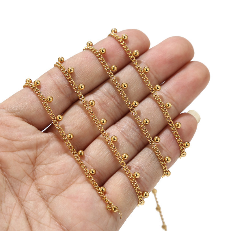 1 Meter Stainless Steel Drop B - Beaded Anklet Chain のレビューと価格