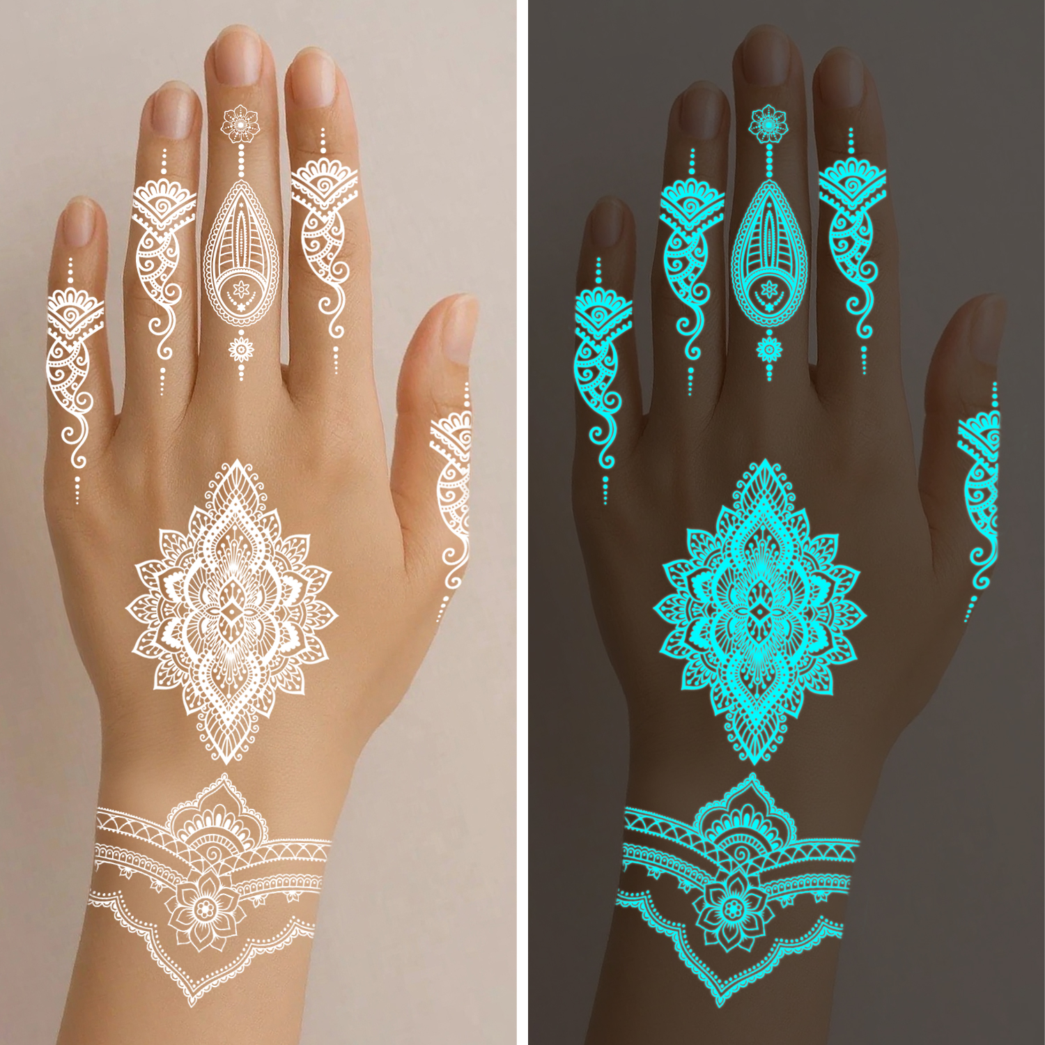 10 Sheets Glow in the Dark Tat - Women Accessories India のレビューと価格
