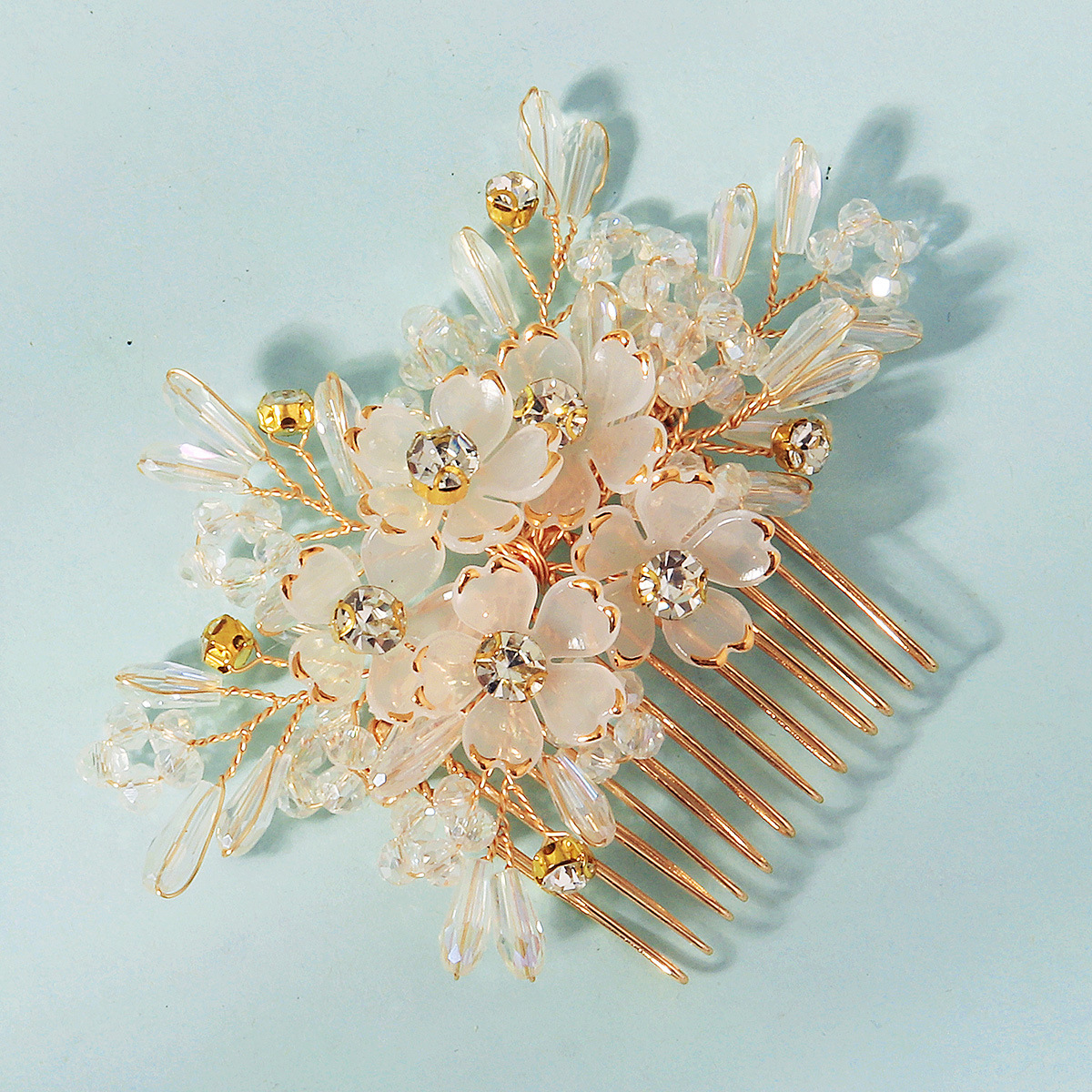 Hair Comb Crystal Flower Beade - Women'S Hair Accessories Wedding のレビューと価格