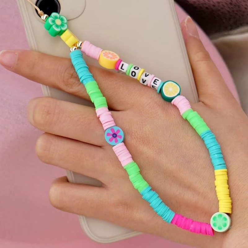 Simple Clay Fruit Charm Phone  - Women Accessories Picture のレビューと価格