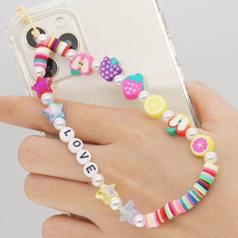Simple Clay Fruit Charm Phone  - Women Accessories Picture のレビューと価格